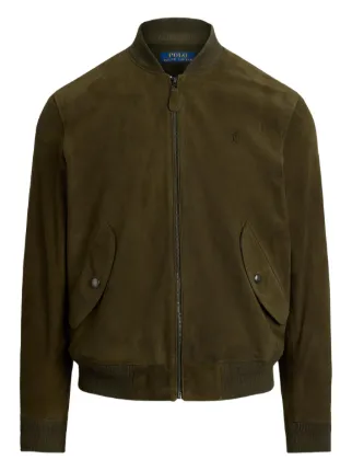 Polo Ralph Lauren スエード ボンバージャケット | グリーン | FARFETCH JP