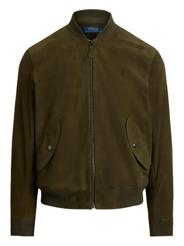 Polo Ralph Lauren スエード ボンバージャケット | グリーン | FARFETCH JP