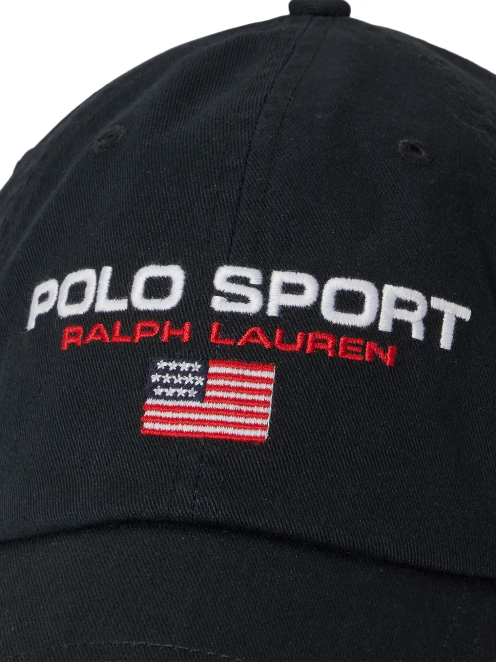 Polo Ralph Lauren Honkbalpet met geborduurd logo Zwart