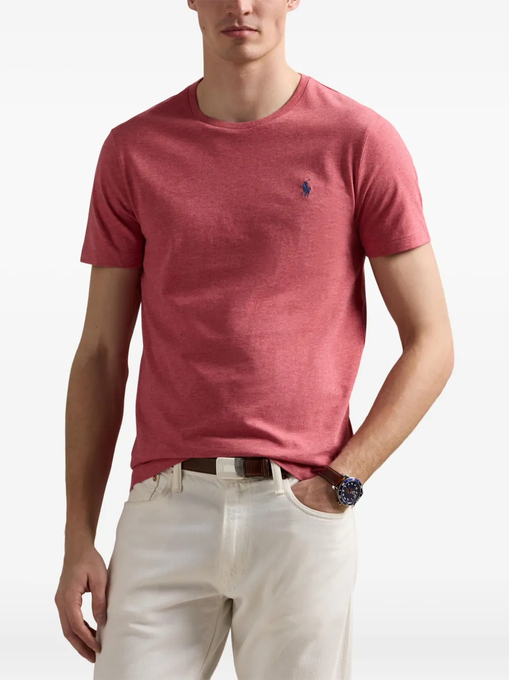 Polo Ralph Lauren T-shirt met geborduurd logo Roze