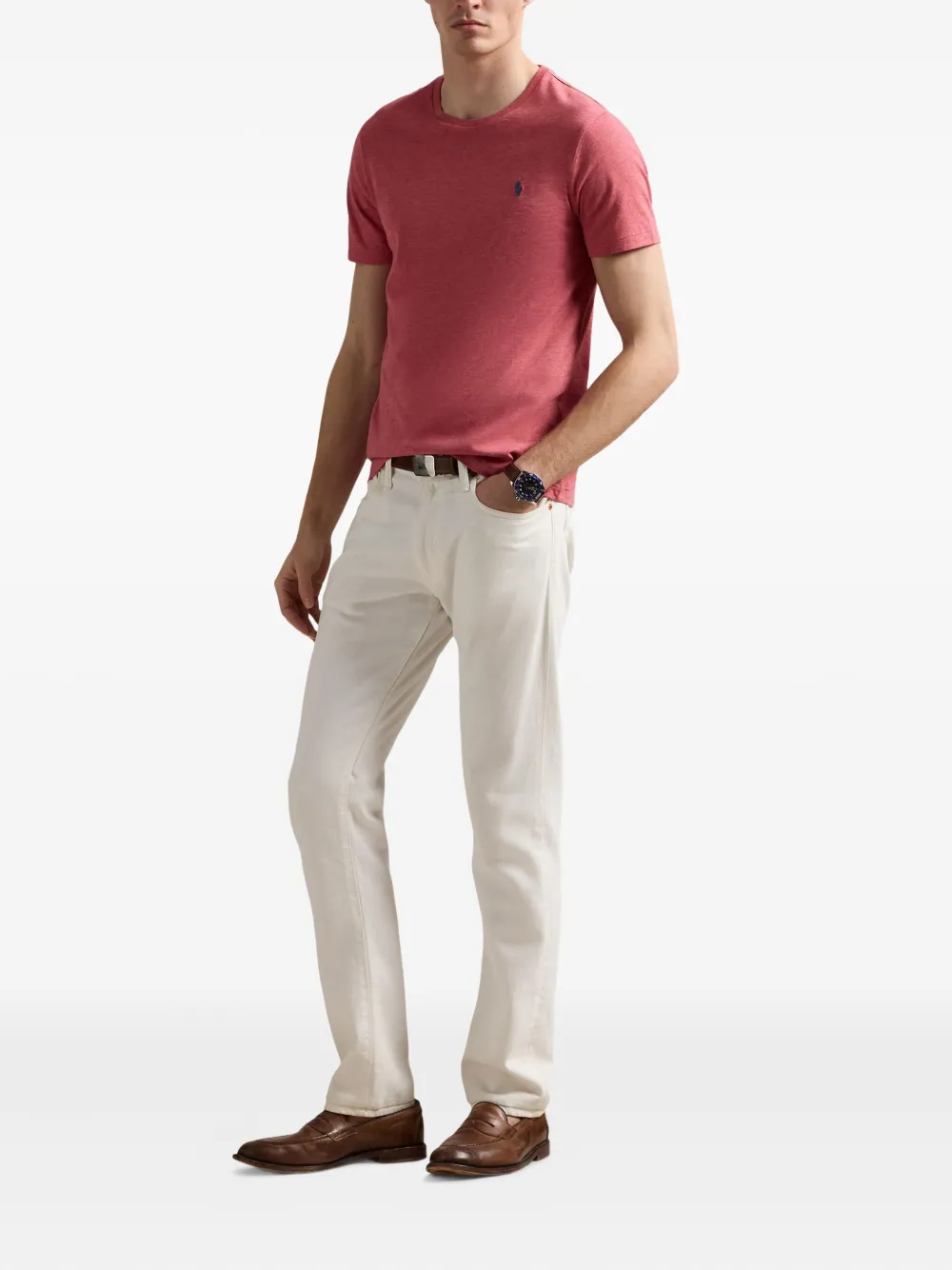 Polo Ralph Lauren T-shirt met geborduurd logo Roze