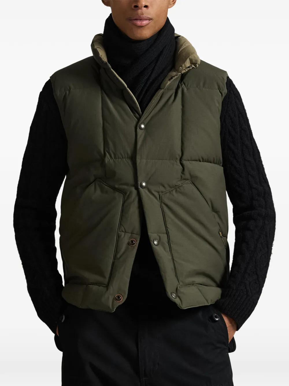 Polo Ralph Lauren button-up gilet Groen