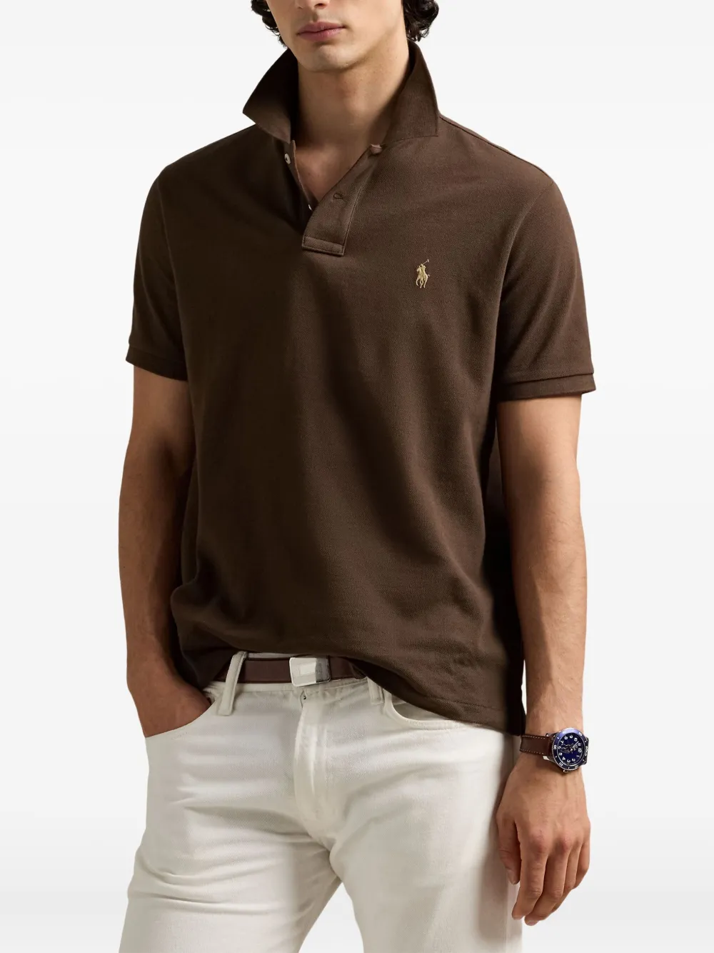 Polo Ralph Lauren Katoenen poloshirt Bruin