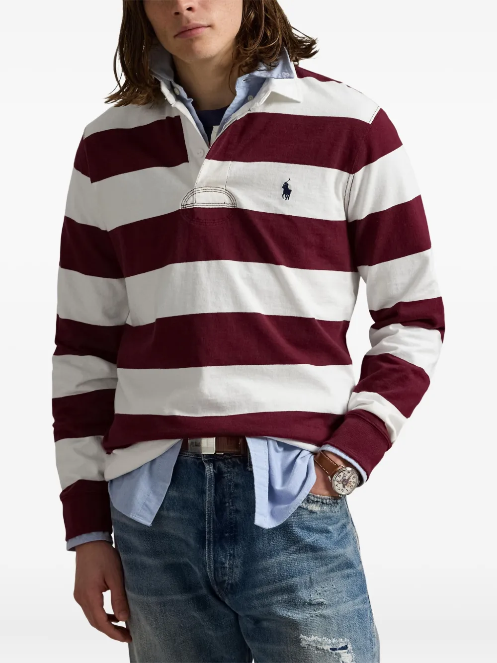 Polo Ralph Lauren Gestreept poloshirt Rood