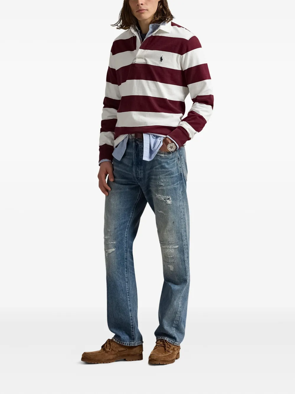 Polo Ralph Lauren Gestreept poloshirt Rood