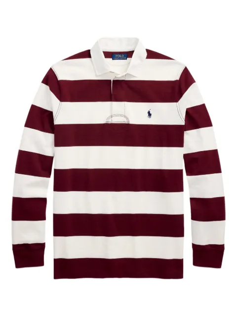 Polo Ralph Lauren قميص بولو مخطط بأكمام طويلة