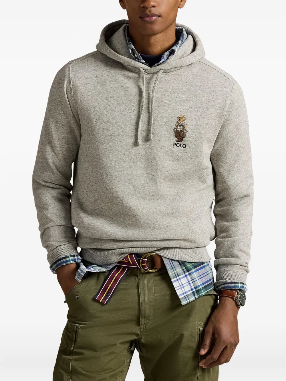 Polo Ralph Lauren Hoodie met geborduurd logo Grijs