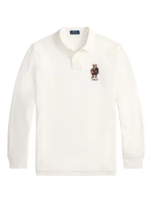 Polo Ralph Lauren quarter-zip logo-embroidered Polo Shirt | White