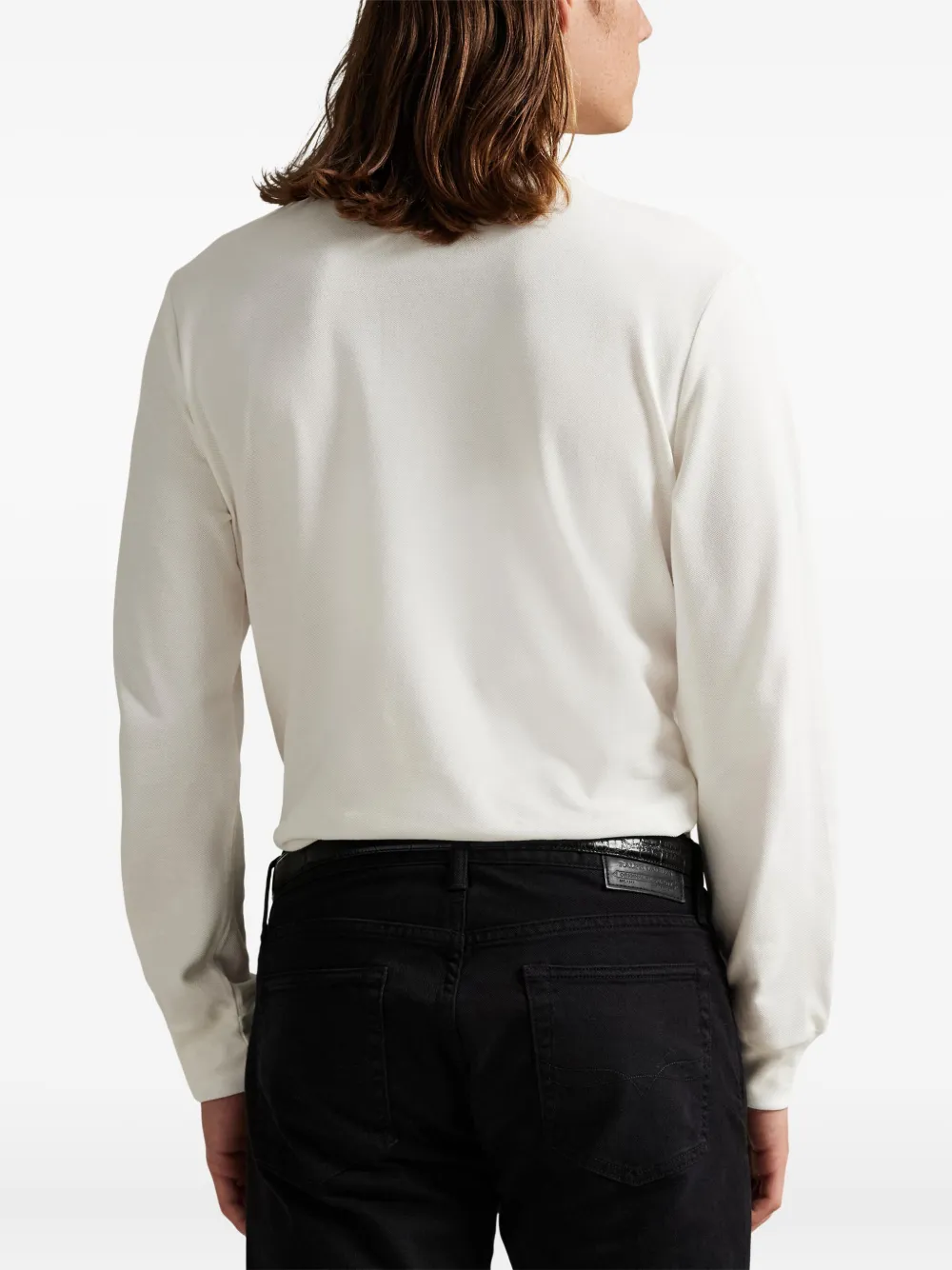 Polo Ralph Lauren Poloshirt met geborduurde beer en lange mouwen Wit
