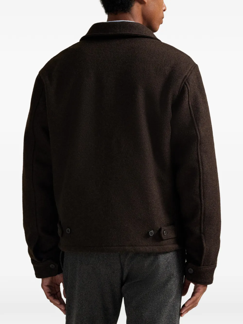 Polo Ralph Lauren Langdon zip-up Wool Jacket | Brown | FARFETCH ZA