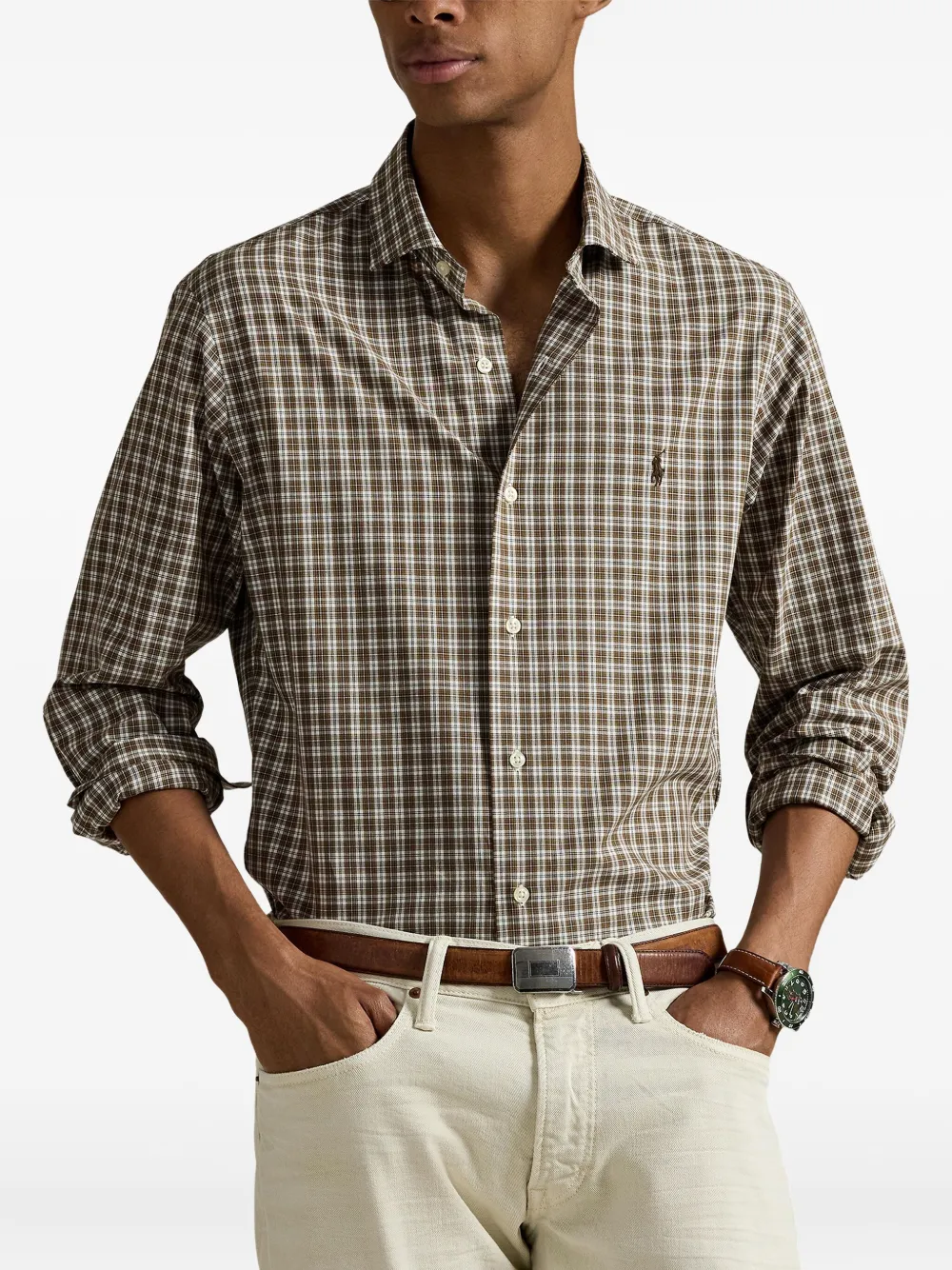 Polo Ralph Lauren Geruit overhemd Bruin
