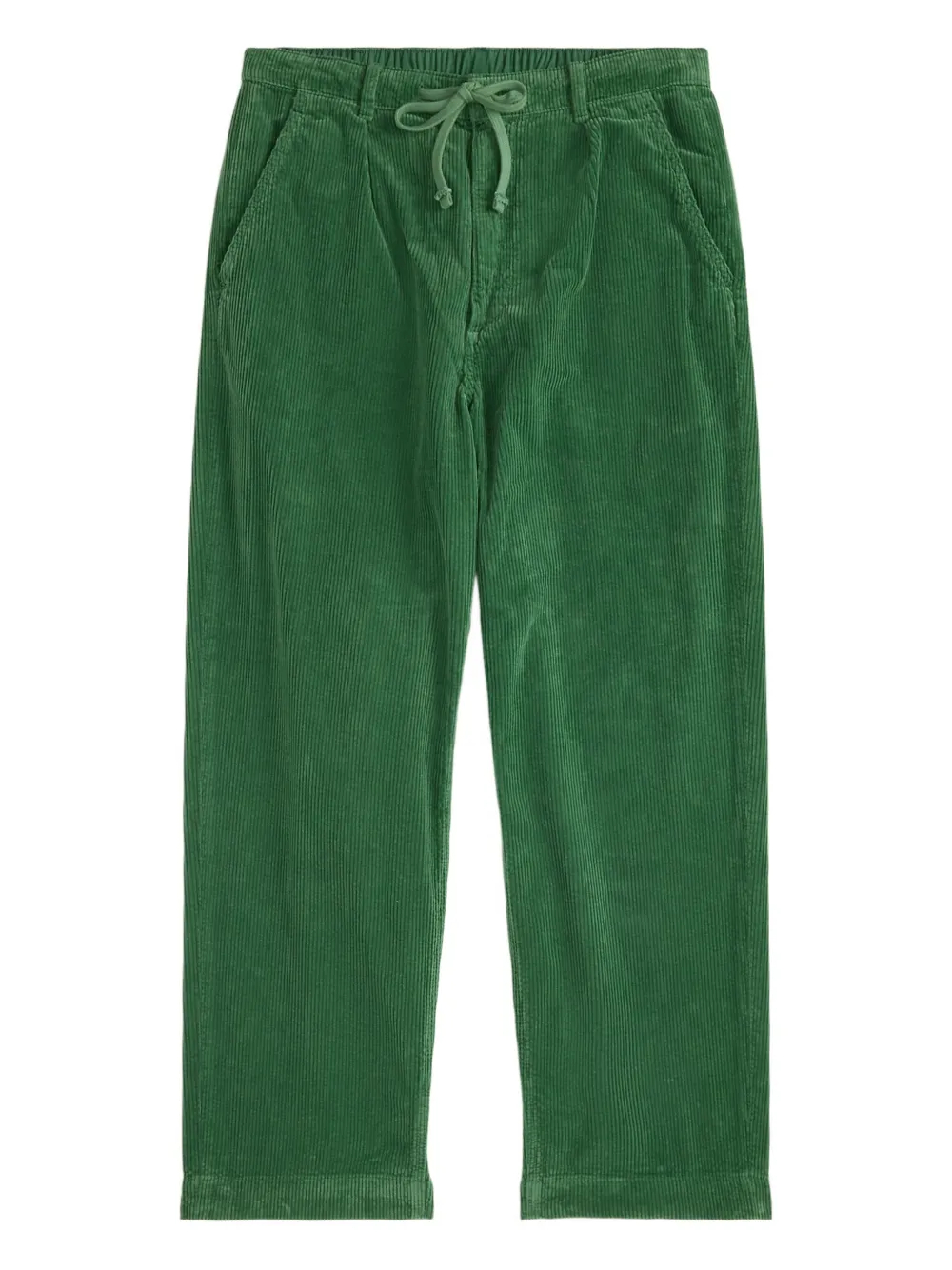 pleated-front corduroy trousers
