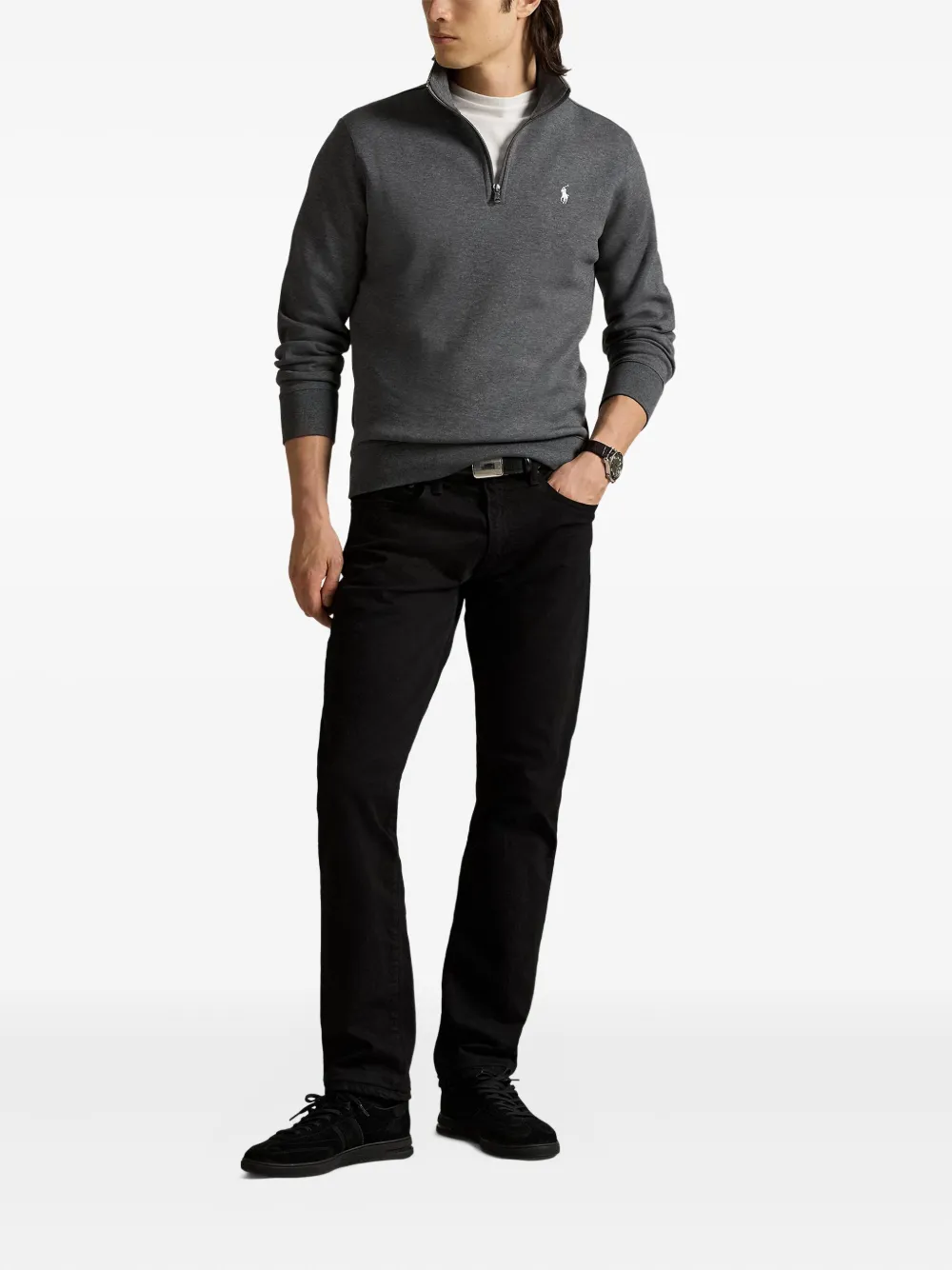 Polo Ralph Lauren Fleece pullover met rits Grijs