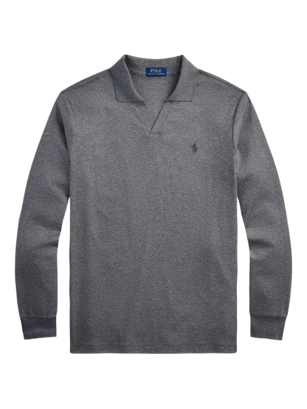 Polo Ralph Lauren Poloshirt Met Lange Mouwen Grijs FARFETCH NL