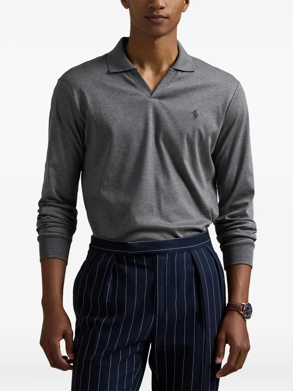 Polo Ralph Lauren Poloshirt met lange mouwen Grijs