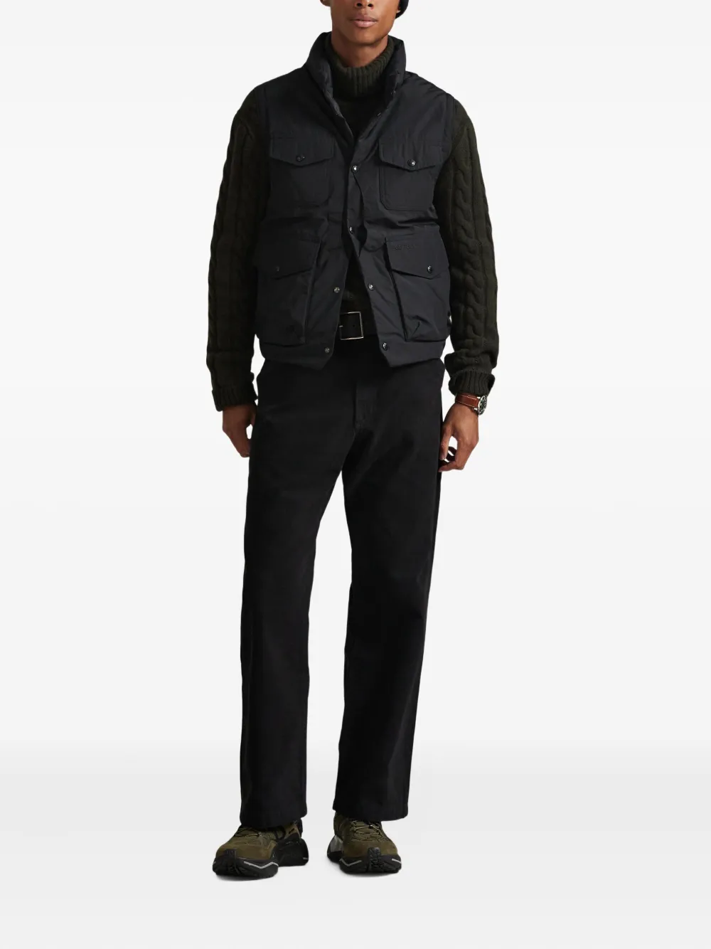 Polo Ralph Lauren insulated flap-pocket gilet Zwart
