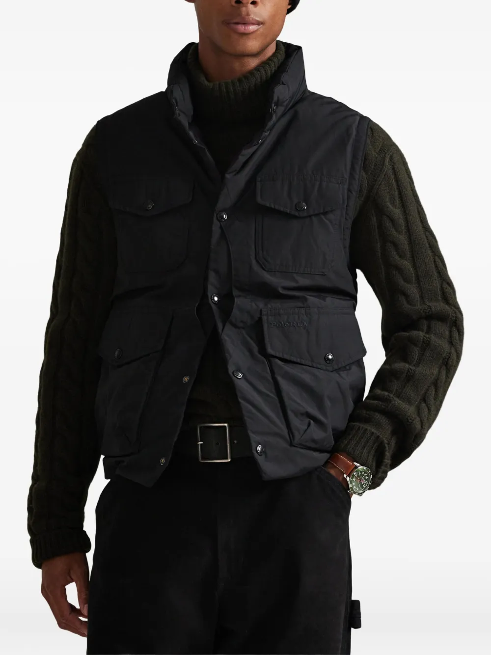 Polo Ralph Lauren insulated flap-pocket gilet Zwart