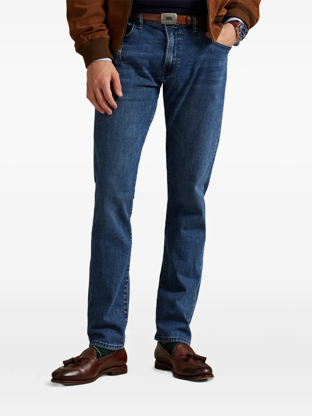 Polo Ralph Lauren Jeans met geborduurd logo Blauw