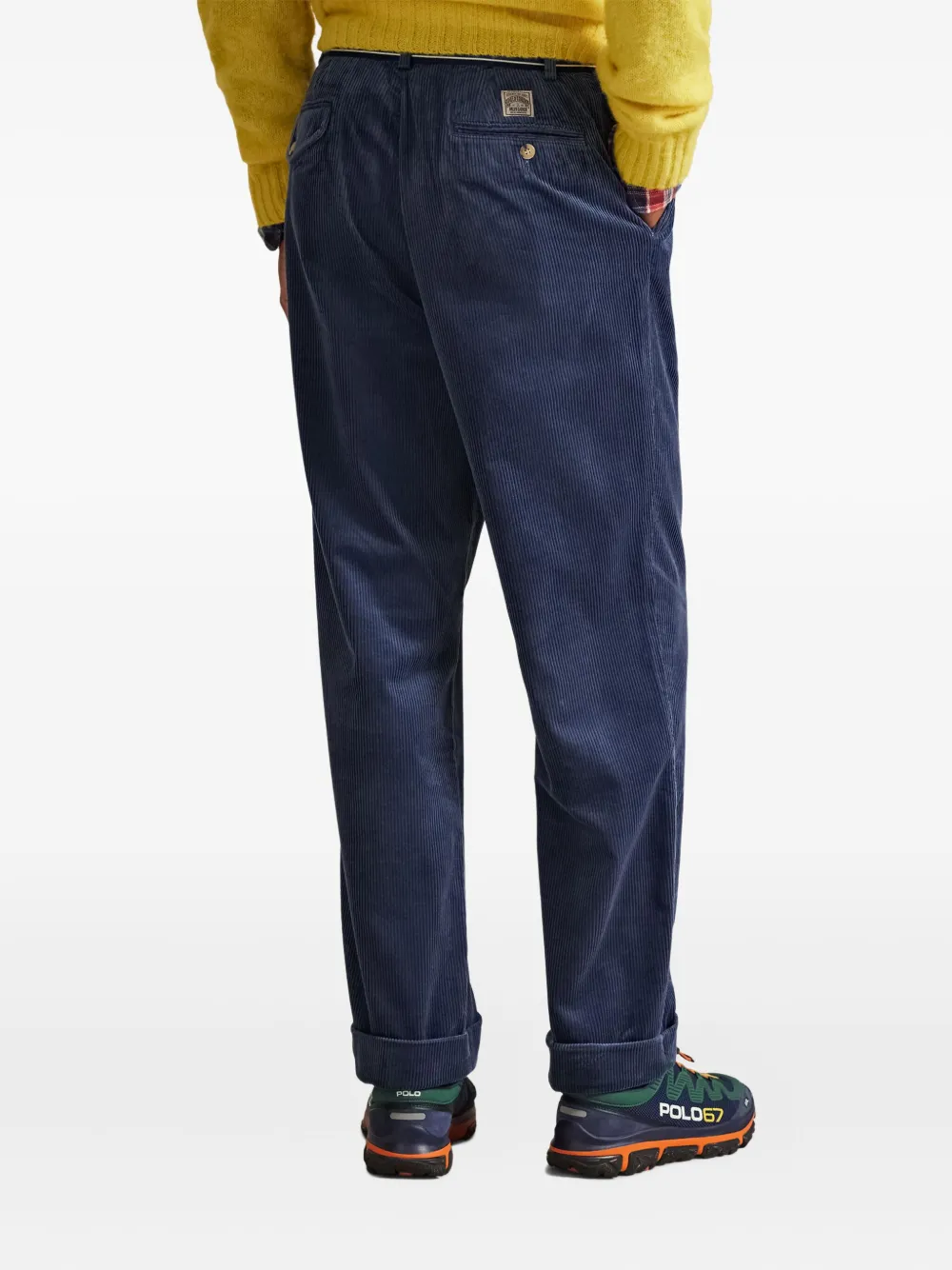 Polo Ralph Lauren Ribfluwelen plooibroek Blauw