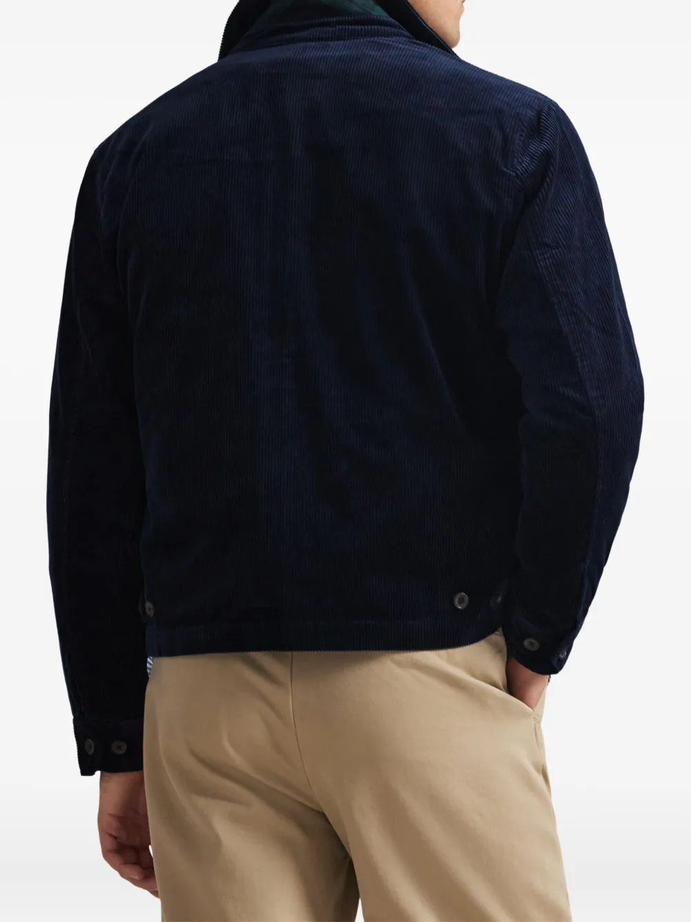 Polo Ralph Lauren 8 Wale Corduroy Windbreaker In Black