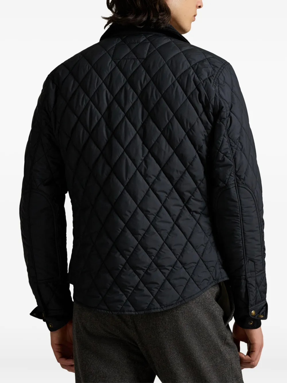 Polo Ralph Lauren Jack met ribfluwelen kraag Zwart