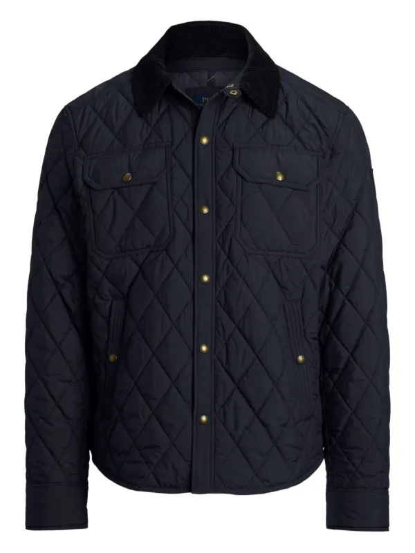 Polo Ralph Lauren corduroy-collar Quilted Jacket Black