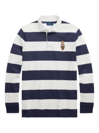 Polo Ralph Lauren Camisa Polo Mangas Longas Com Listras | Azul