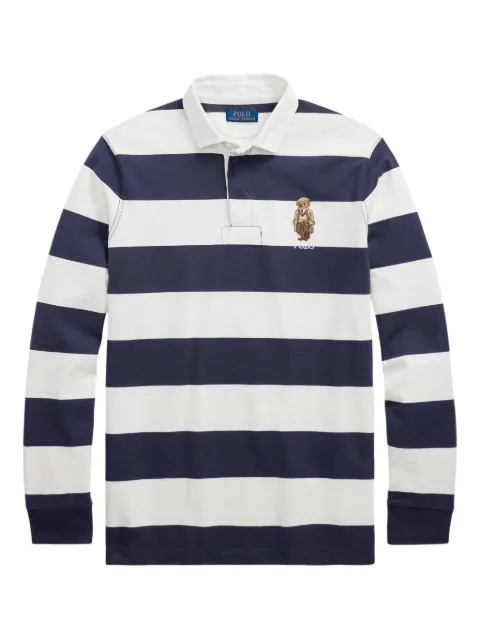 Polo Ralph Lauren قميص بولو مخطط بأكمام طويلة