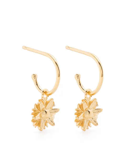 Wouters & Hendrix Hoop earrings with daisy pendants