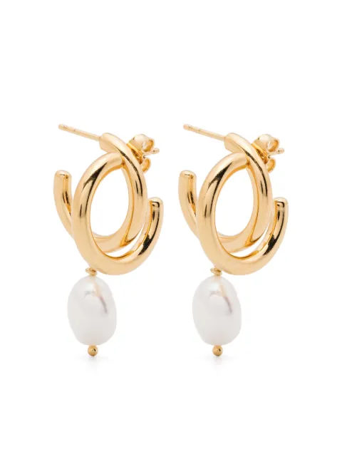 Wouters & Hendrix pearl-embellished hoop earrings
