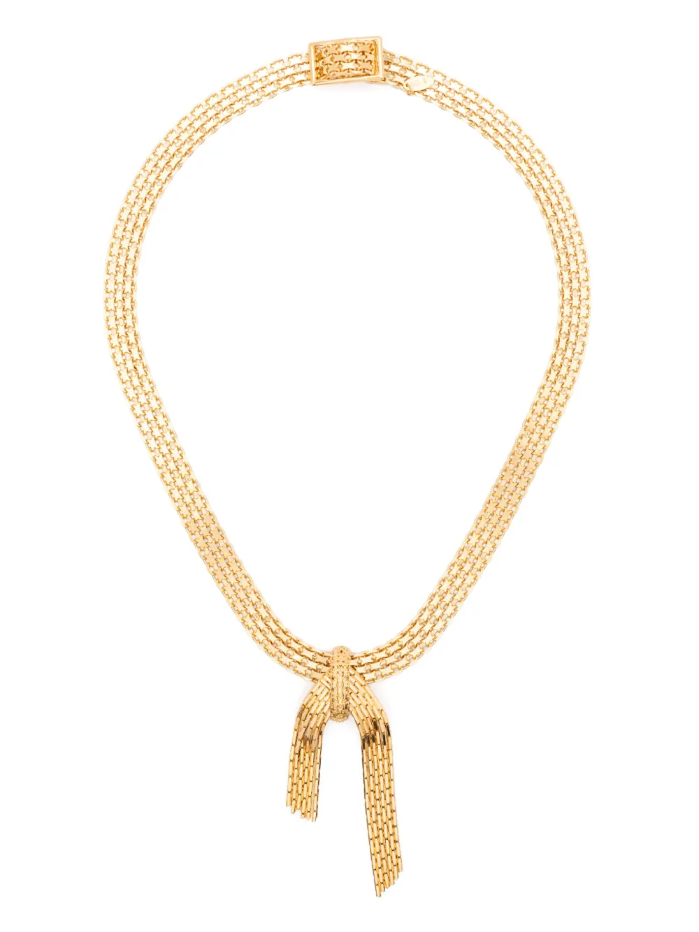 Wouters & Hendrix Chain necklace with buckle clasp and detachable falling chains | Gold | Image 1