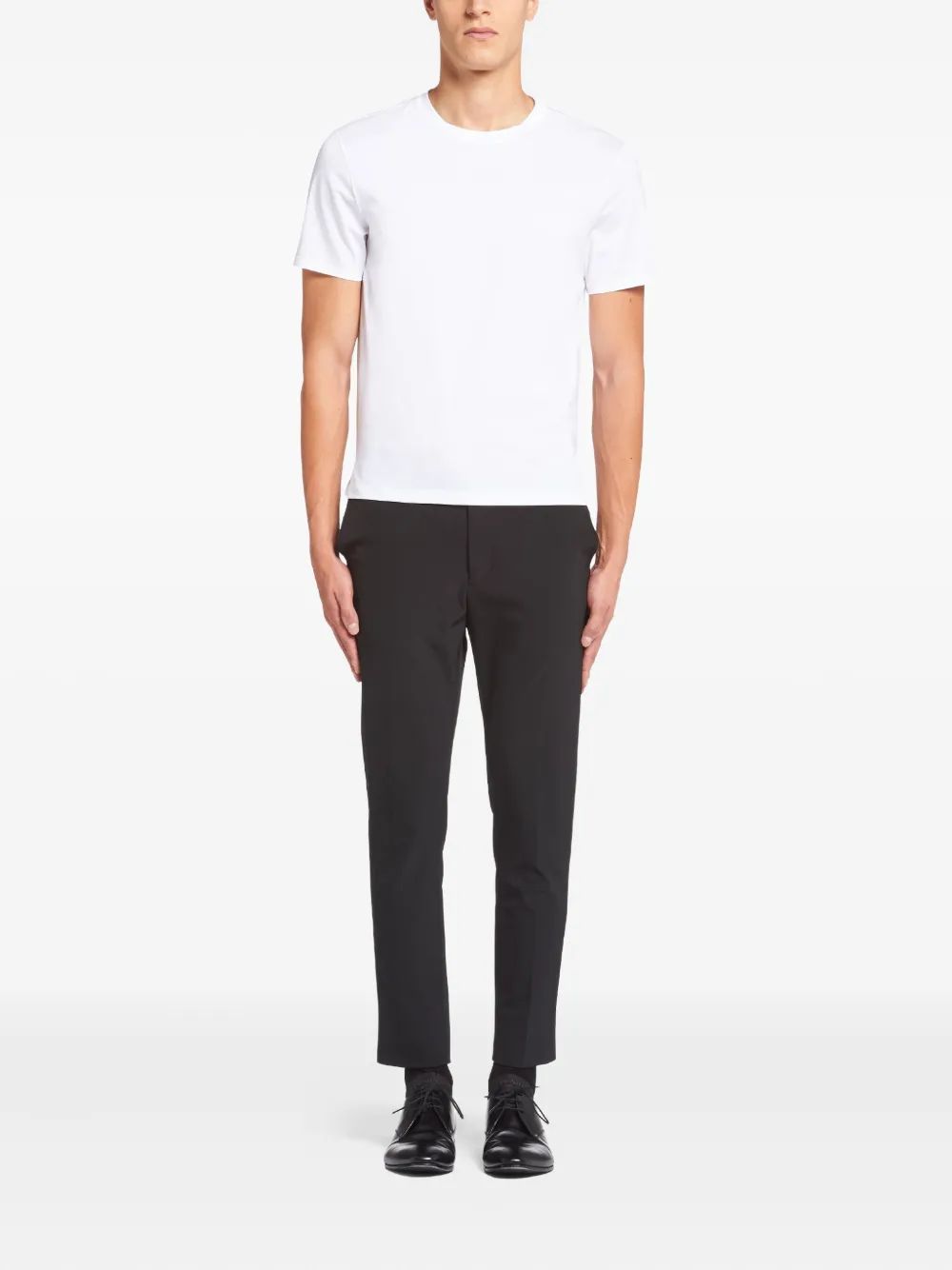 Prada T-shirt van stretch-katoen Wit
