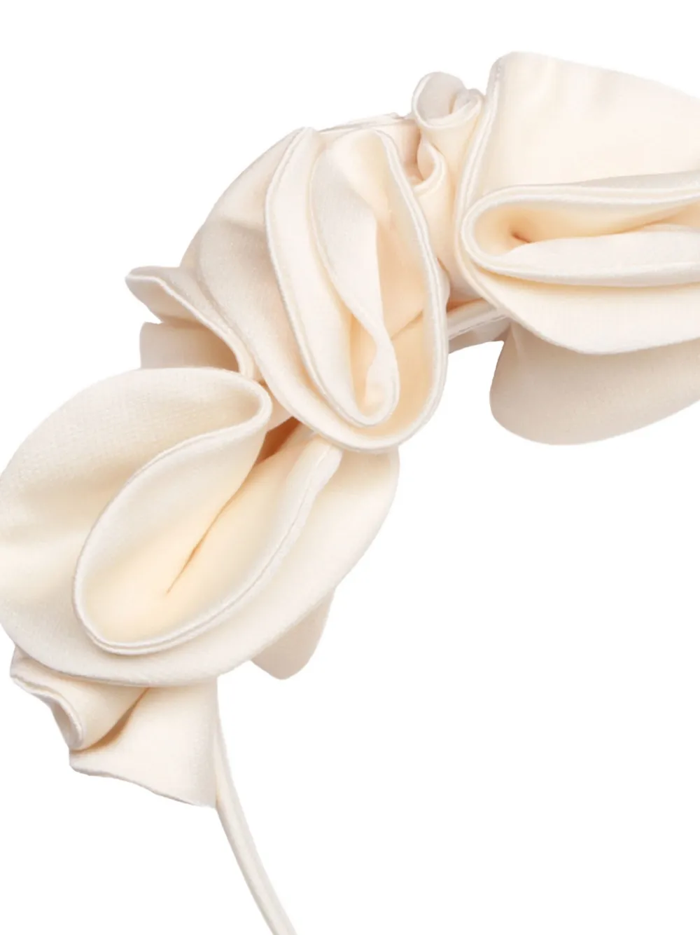 JESSIE AND JAMES KIDS Satijnen haarband met ruches Beige