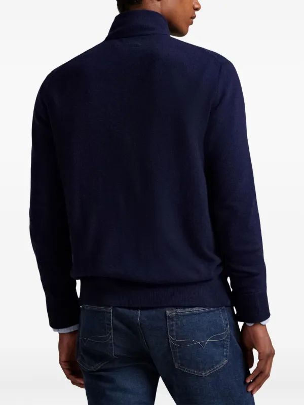 Polo Ralph Lauren zip-up Wool Cardigan | Blue | FARFETCH