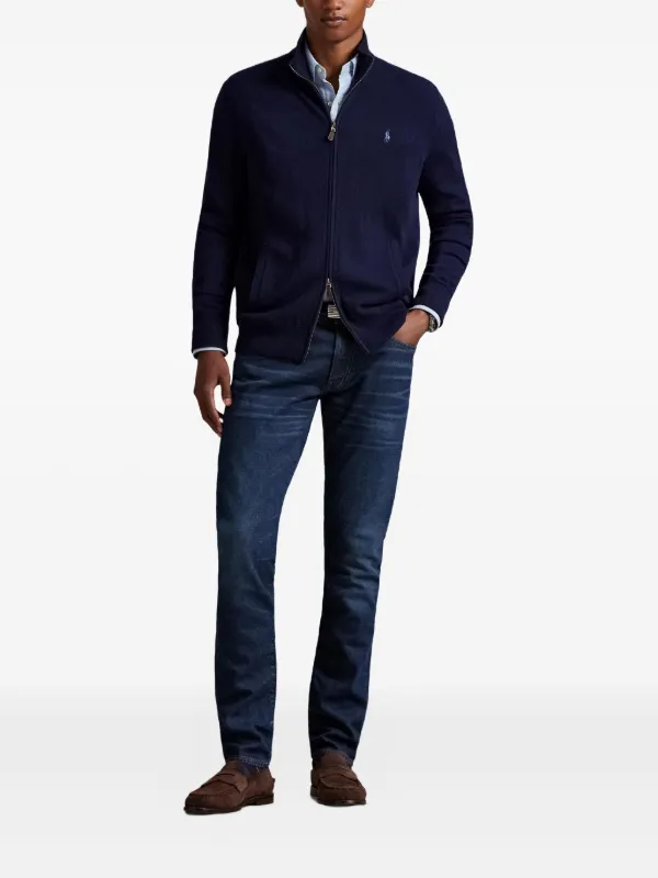 Polo Ralph Lauren zip-up Wool Cardigan | Blue | FARFETCH