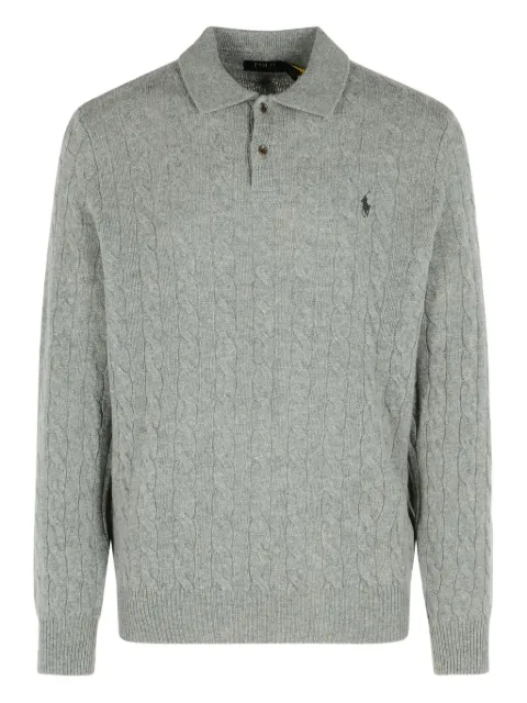 Polo Ralph Lauren cable-knit polo-neck sweater
