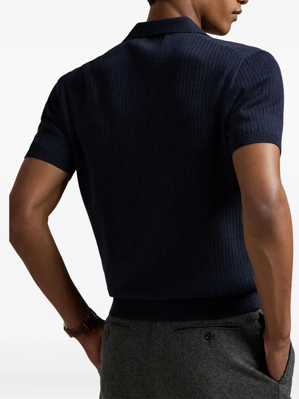 Polo Ralph Lauren Geribbeld T-shirt met korte mouwen Blauw