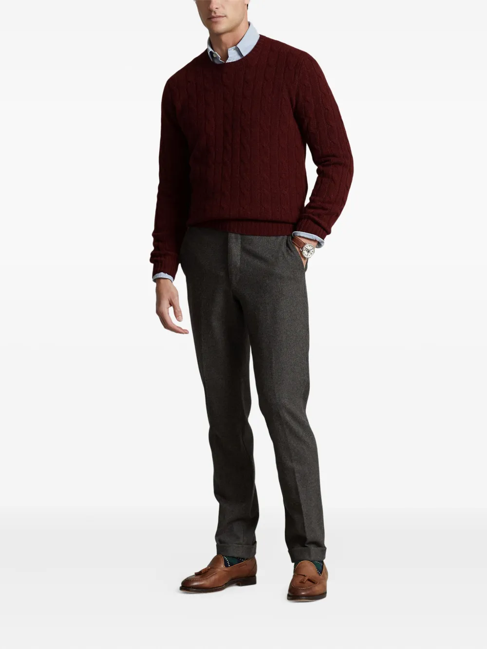 Polo Ralph Lauren Kabelgebreide trui Rood
