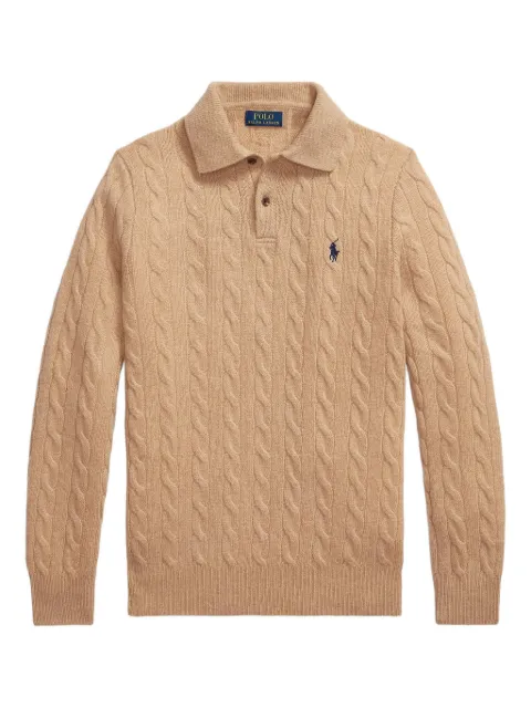 Polo Ralph Lauren cable-knit polo-neck sweater