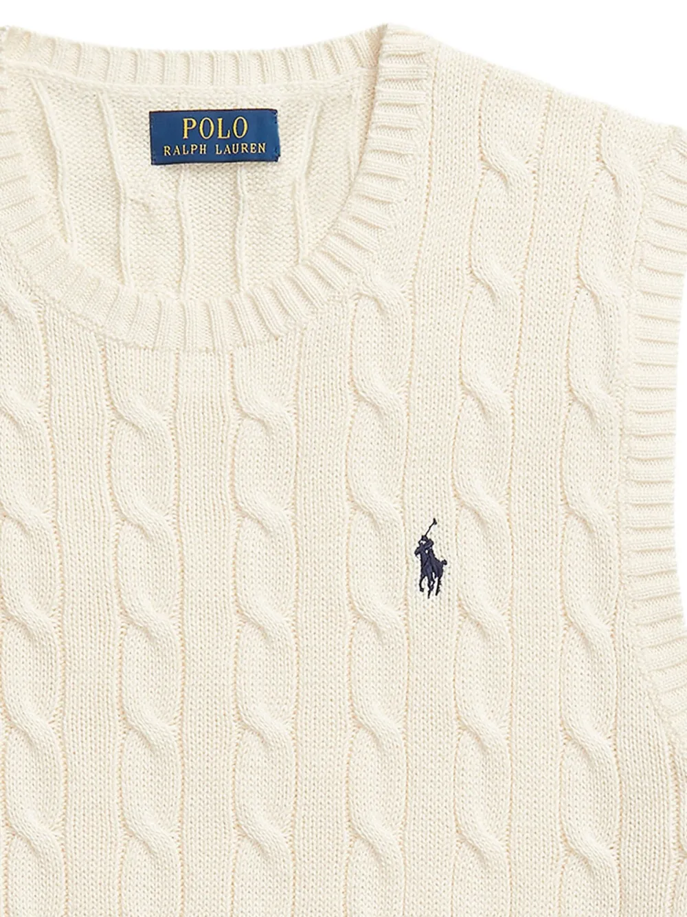 Polo Ralph Lauren Kabelgebreide spencer Wit