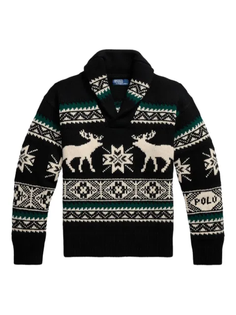 Polo Ralph Lauren suéter tejido con cuello esmoquin