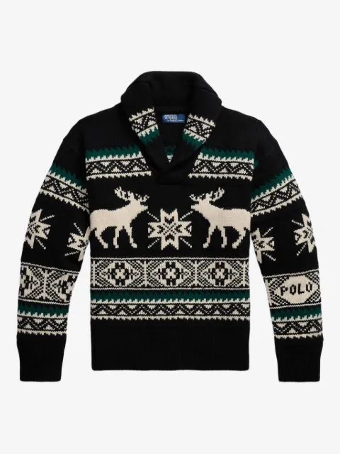 Polo Ralph Lauren suéter tejido con cuello esmoquin