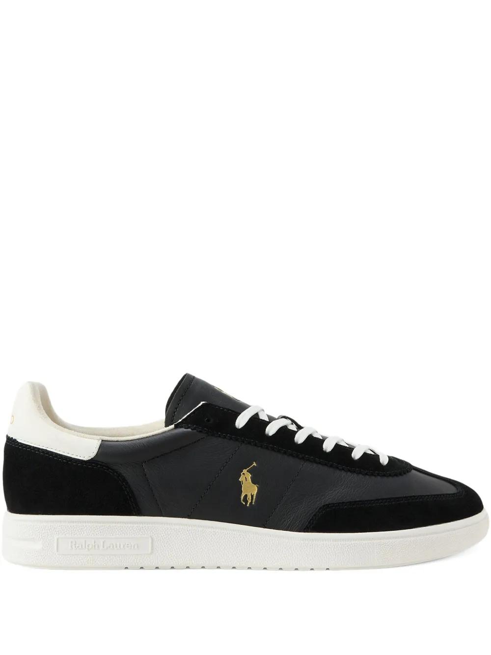 Polo Ralph Lauren Bedford leren suède sneakers Zwart