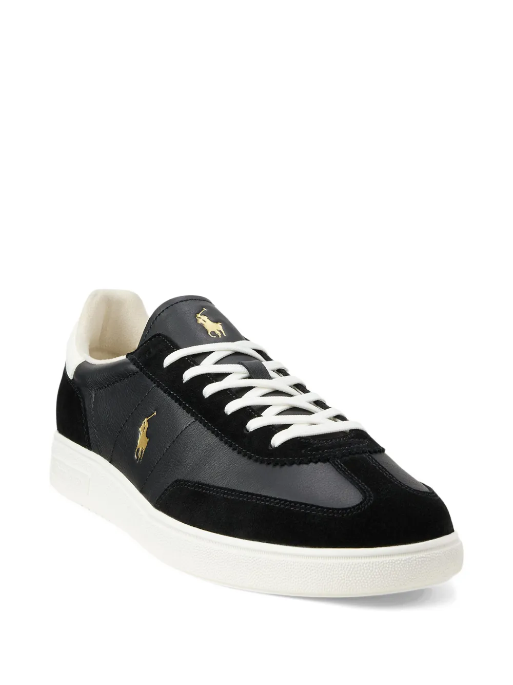 Polo Ralph Lauren Bedford leren suède sneakers Zwart