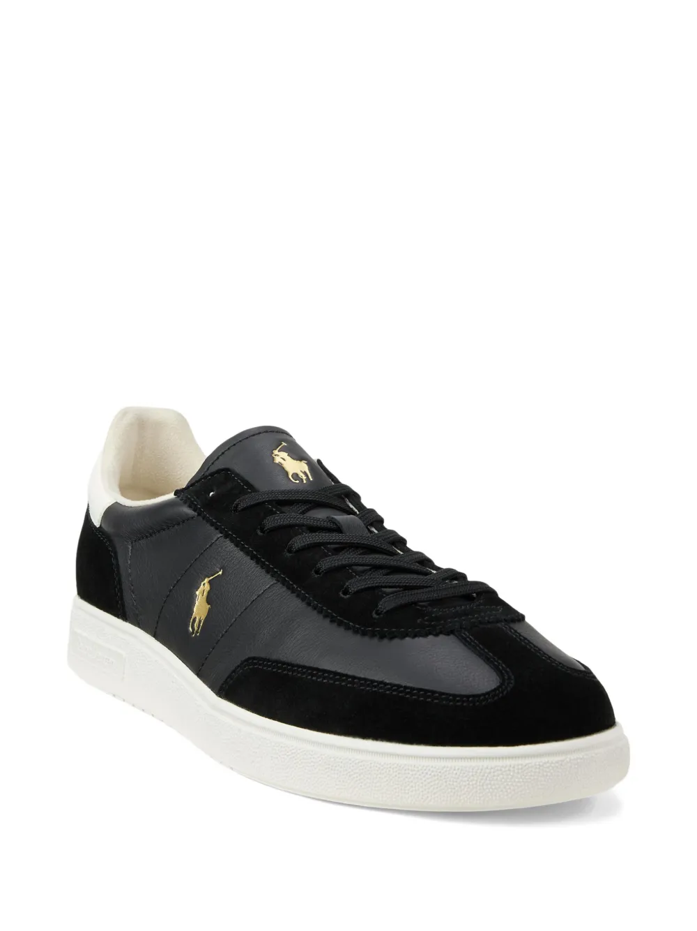 Polo Ralph Lauren Bedford leren suède sneakers Zwart