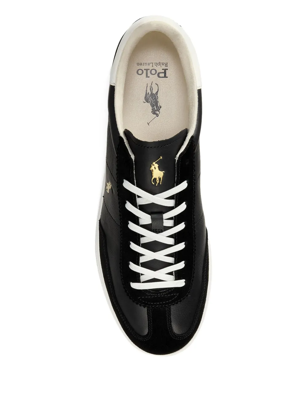Polo Ralph Lauren Bedford leren suède sneakers Zwart