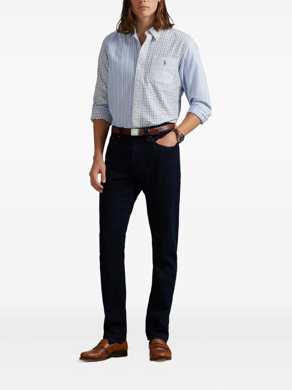 Polo Ralph Lauren Overhemd met geborduurd logo Blauw