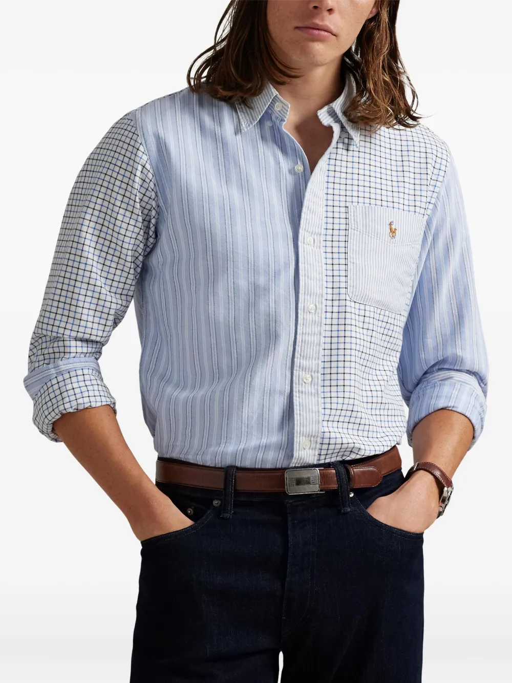 Polo Ralph Lauren Overhemd met geborduurd logo Blauw