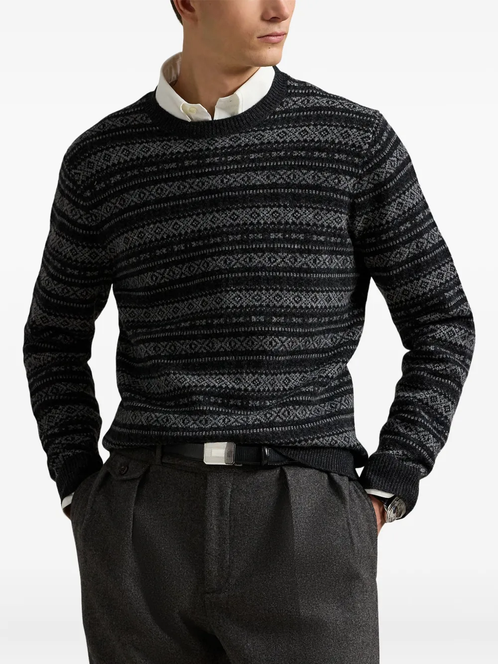 Polo Ralph Lauren Wollen trui met patroon Grijs