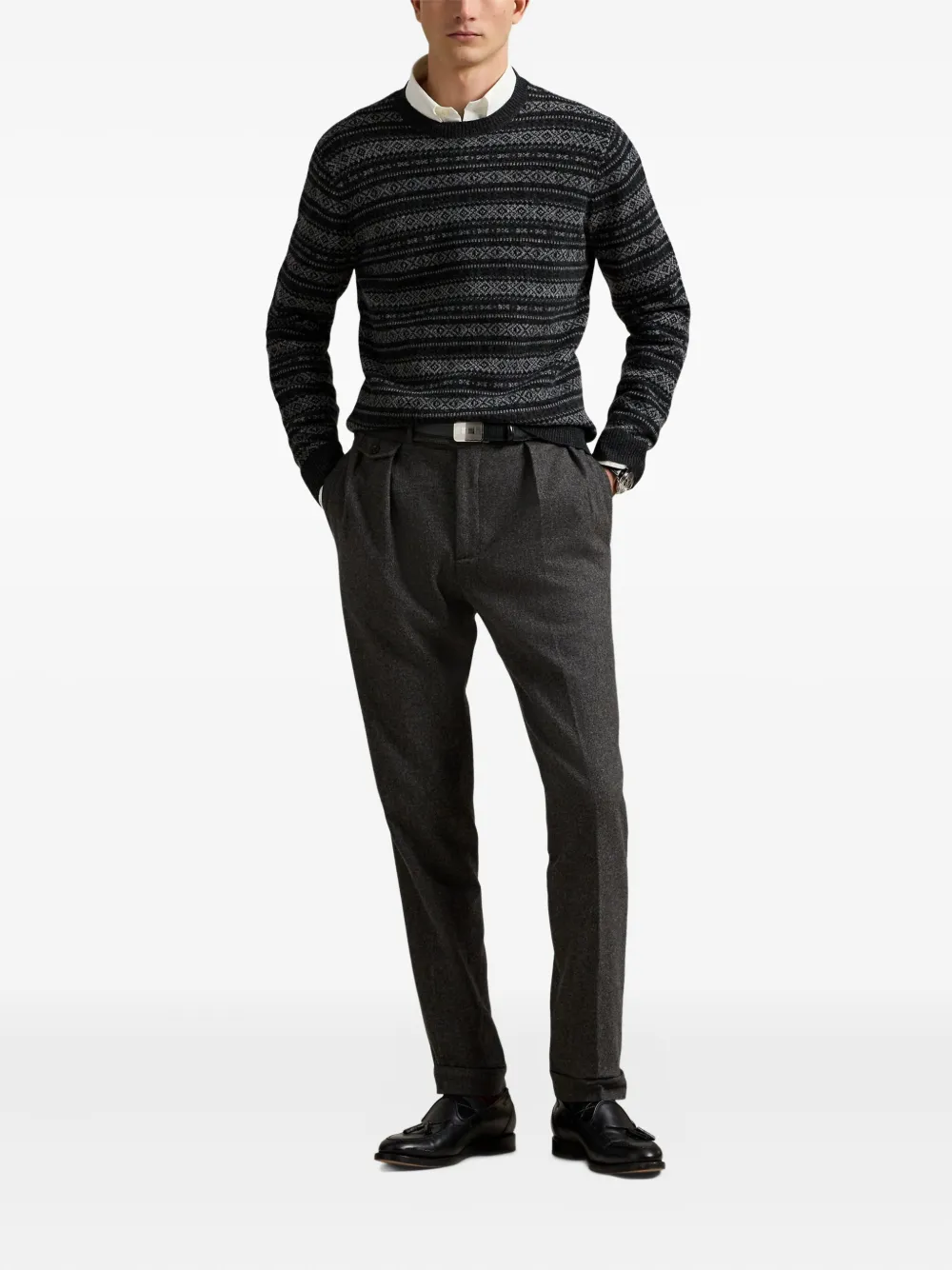 Polo Ralph Lauren Wollen trui met patroon Grijs